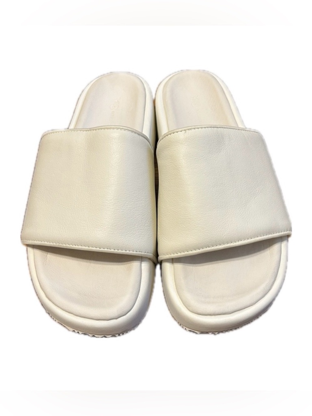 Adidas Y3 Slides. Triple White. NWOT.
